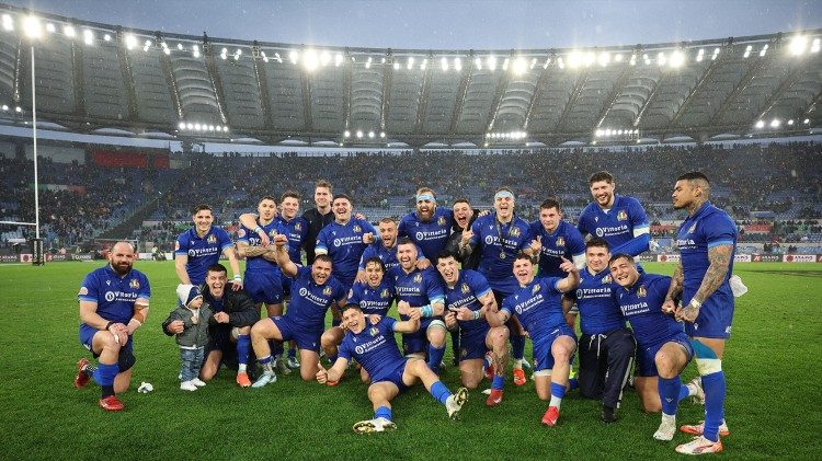 A seleção italiana de rugby: